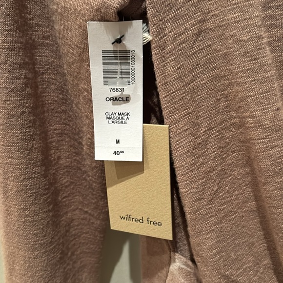 Aritzia (Wilfred Free) Long Sleeve Cropped Top with Crossover Detail - Picture 3 of 3